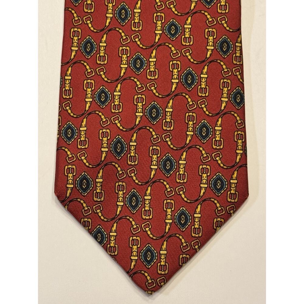 Brooks Brothers Makers Silk Toe Red Belt Horse Bit Style